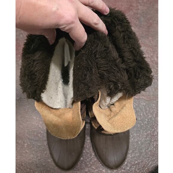 Sorel Manitou Leather Duck Boots Womens US 8 Lined Kaufman Waterproof Canada - Picture 5 of 12